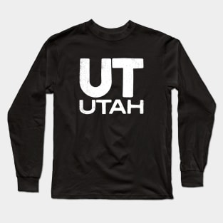 UT Utah Vintage State Typography Long Sleeve T-Shirt